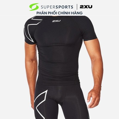 Áo Tay Ngắn Bó Cơ Nam 2XU Core Compression - Đen - MA6399a-BLK/SIL