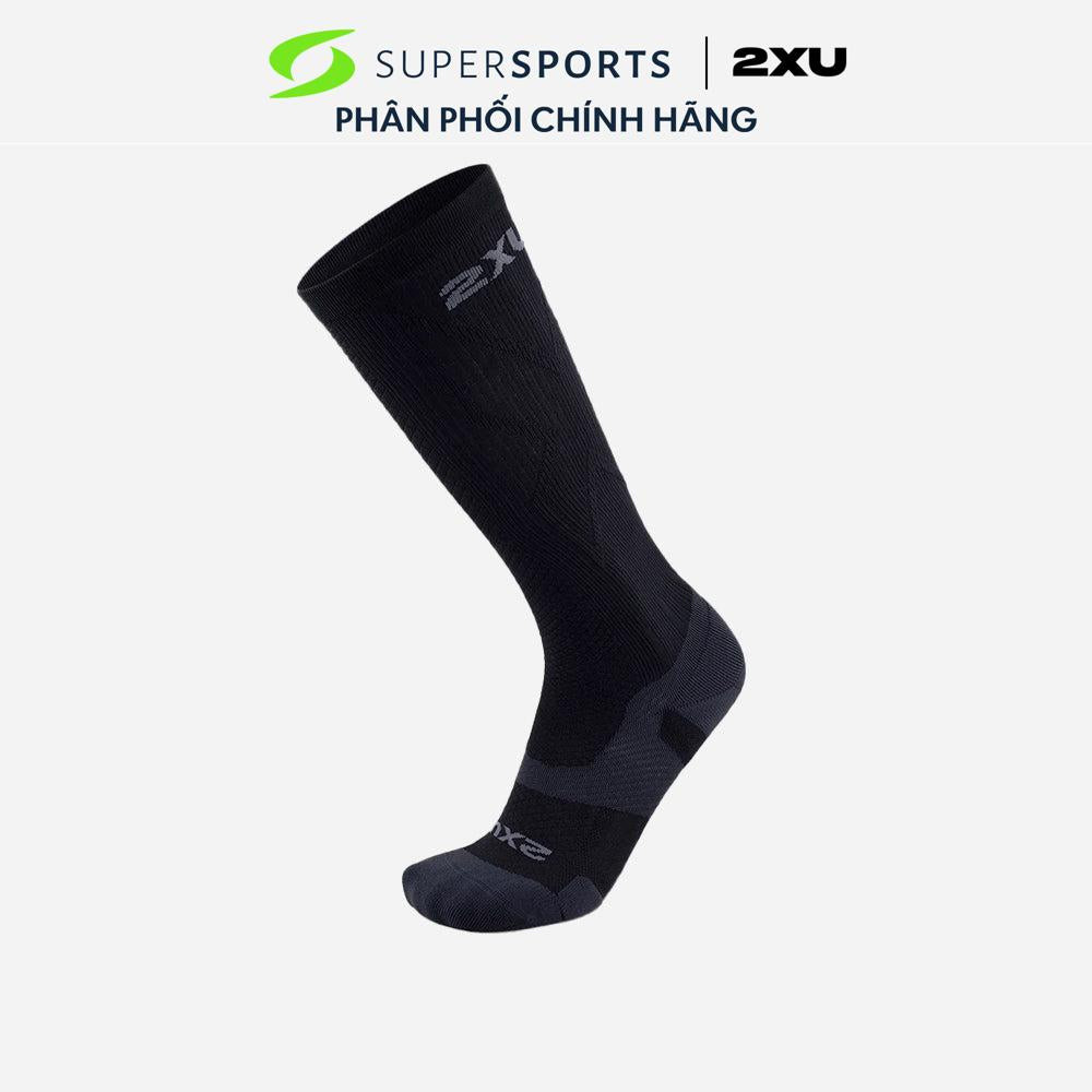 Vớ Thể Thao 2Xu Vector Light Cushion OVER CALF - Đen - UA5155e-BLK/TTM