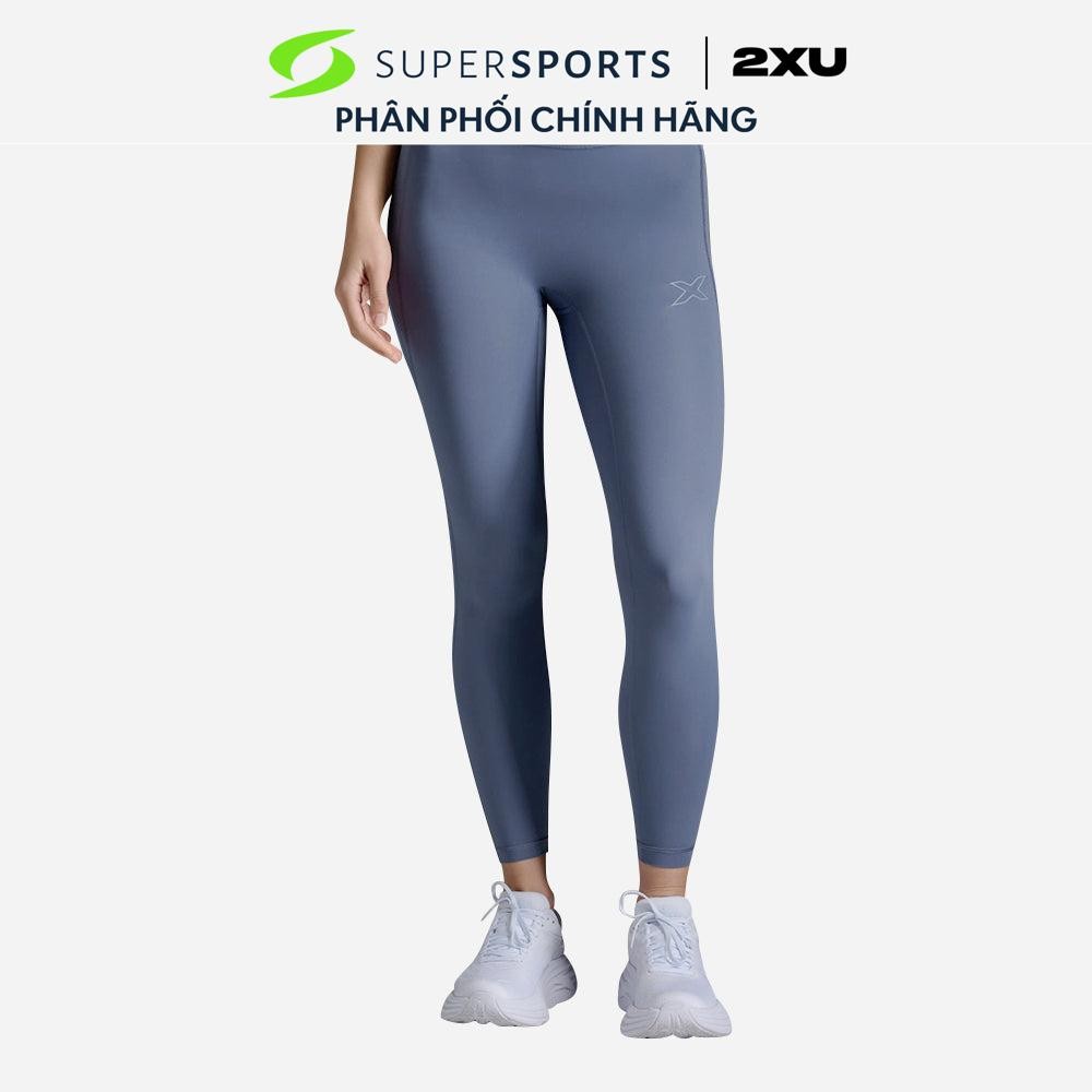 Quần Dài Bó Cơ Nữ 2Xu Ribbed Hi-Rise Compression - Xanh Dương - WA7281b-IND/BST
