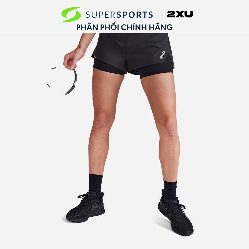 Quần Ngắn Nữ 2XU Aero 2-In-1 4 Inch - Đen - WR6861b-BLK/SRF