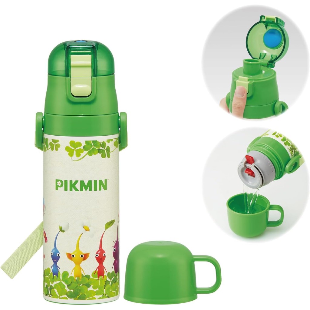 Skater SKDC4-A Children's Stainless Steel Water Bottle, 2-Way Direct Drinking, 16.5 fl oz (470 ml), 