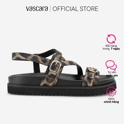 Vascara Giày Sandals Flatform Họa Tiết Vân Da Kỳ Đà - SDK 0354