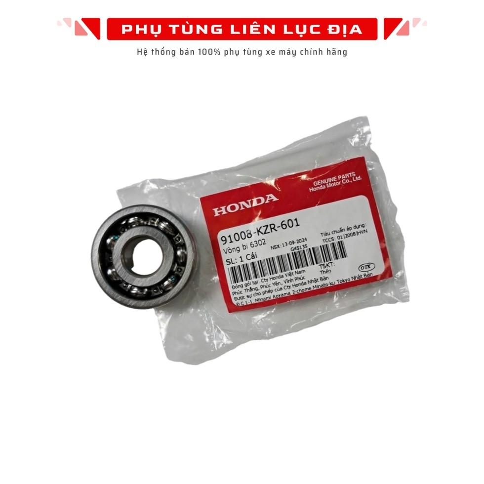 Vòng Bi 6302 (China) AB, Air Blade / Lead / Pcx / Sh / Sh Mode Kzr (91008KZR601)