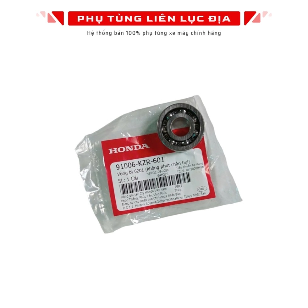Vòng Bi 6201 (China-Không Phớt Chắn Bụi) HONDA AB, Air Blade / Lead / Pcx / Sh / Sh Mode Kzr (91006K