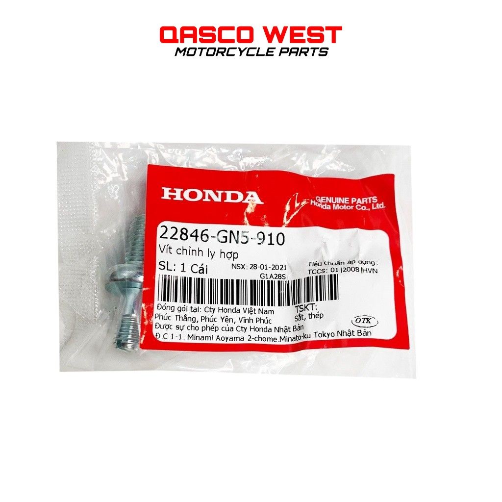 Vít chỉnh ly hợp (côn) HONDA Dream / Wave / Future 1 / Wave S / RS  _(22846GN5910)/ H602