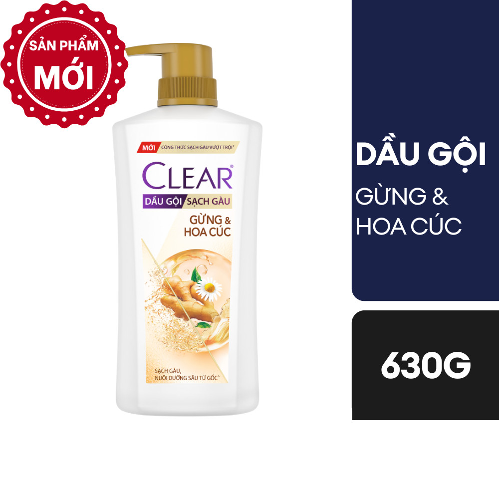 Dầu gội Clear Thảo dược Gừng và Hoa cúc 630g