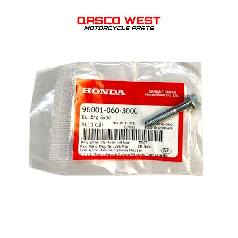 Bu lông 6X30 HONDA dùng nhiều dòng xe  _(960010603000)/H649