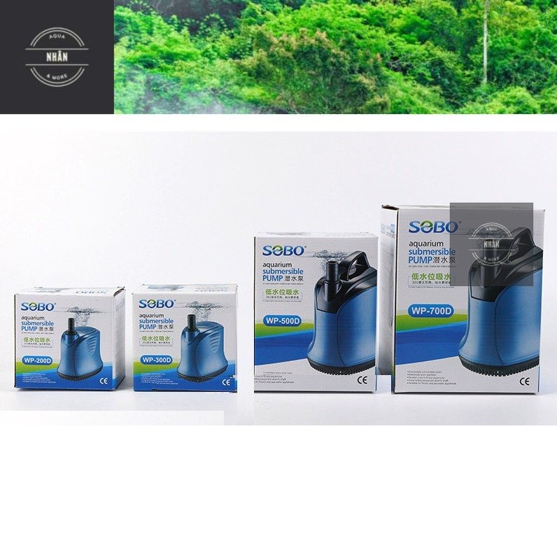 (SH) Máy Bơm Chìm Hút Đáy 360 Độ Siêu Êm Cho Hồ Cá SOBO WP-100D, WP-200D, WP-300D, WP-500D, WP-700D 
