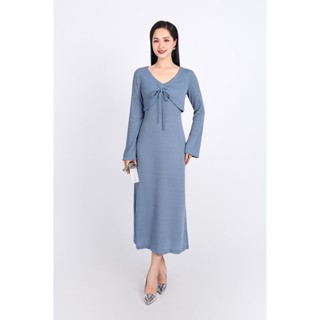  BDD93249 - Đầm hai dây dạo phố vải thô chun dáng suông thân váy suông dài - PANTIO 