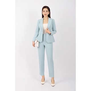  BAV92948 - Áo vest nữ công sở vải thô đũi dáng ôm có lót vải lụa gió cổ hai ve - PANTIO 