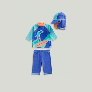 mothercare - Bộ 3 món - áo bơi, quần bơi, nón bé trai - LK631.24150160-3182