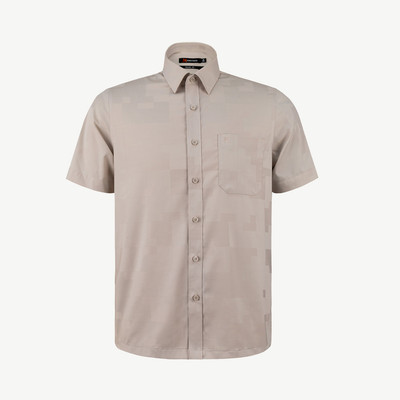 Áo sơ mi nam tay ngắn KHATOCO form Tailor Fit lai ngang mã A1MN498T2-CNMK645-2611-N