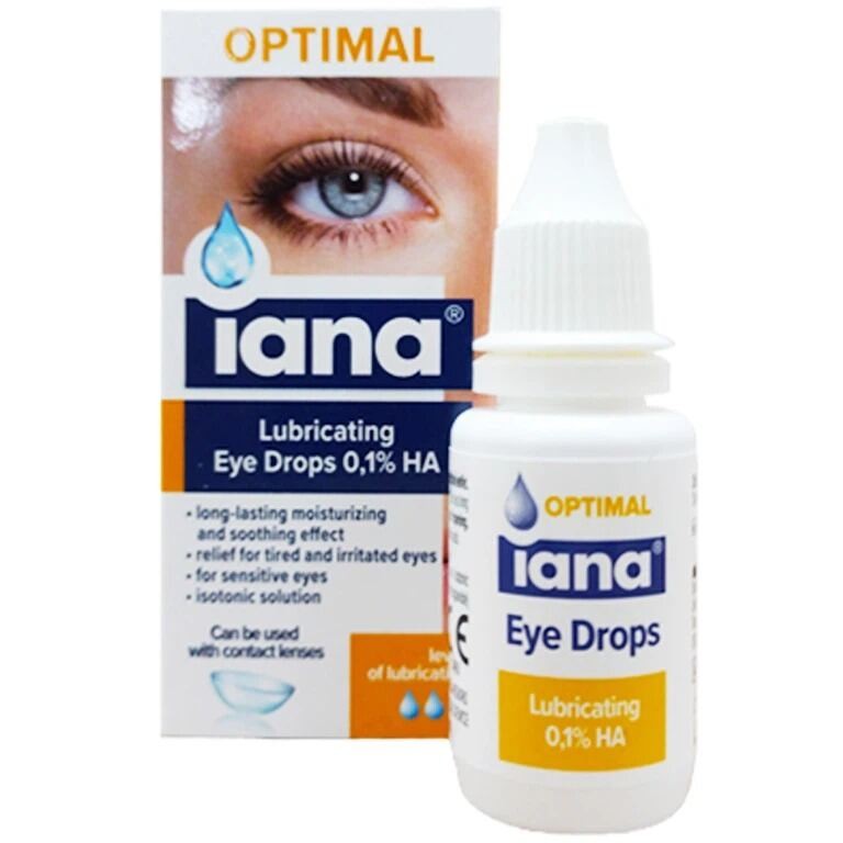Nước Mắt Nhân Tạo Iana HA 0.1% - Dưỡng ẩm, bảo vệ, giảm khô mắt, mỏi mắt - Chai 10 ml