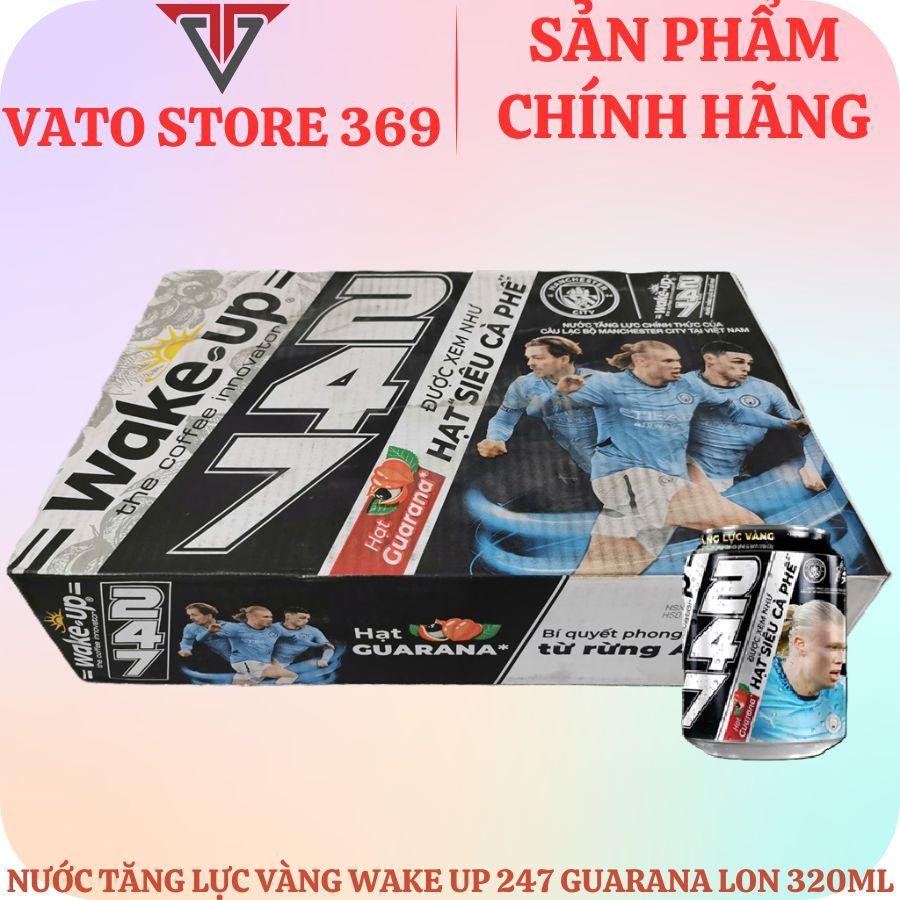 Nước tăng lực vàng WAKE UP 247 hạt guarana amazon lon 245ml