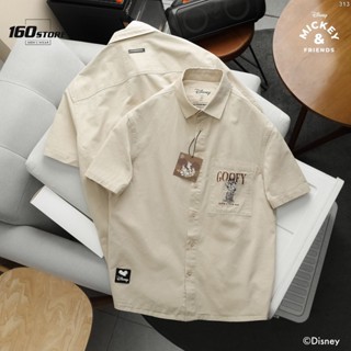  Áo Sơ Mi Nam  ICON DENIM Tay Ngắn Disney Sunny Goofy Form Boxy SMID0313 