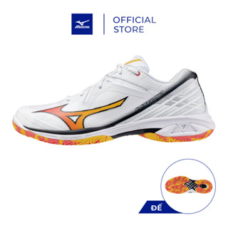  Giày Cầu Lông Unisex Mizuno Wave Claw 3 - Trắng Cam - 71GA244335 
