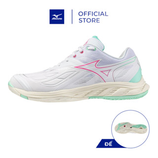  Giày Cầu Lông Unisex Mizuno Wave Fang 2 - Trắng Kem Xanh Mint - 71GA231340 