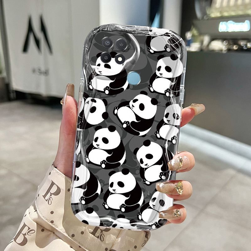 Ốp Lưng OPPO A15 A15s A35 4G Case Trong suốt Gấu trúc hoạt hình Z4866