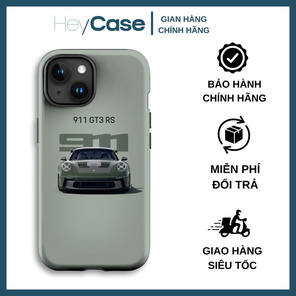 Ốp Điện Thoại Xe Đua Porsche 911 GT3 RS Cực Ngầu Đẳng Cấp cho iPhone 13 14 Pro Max