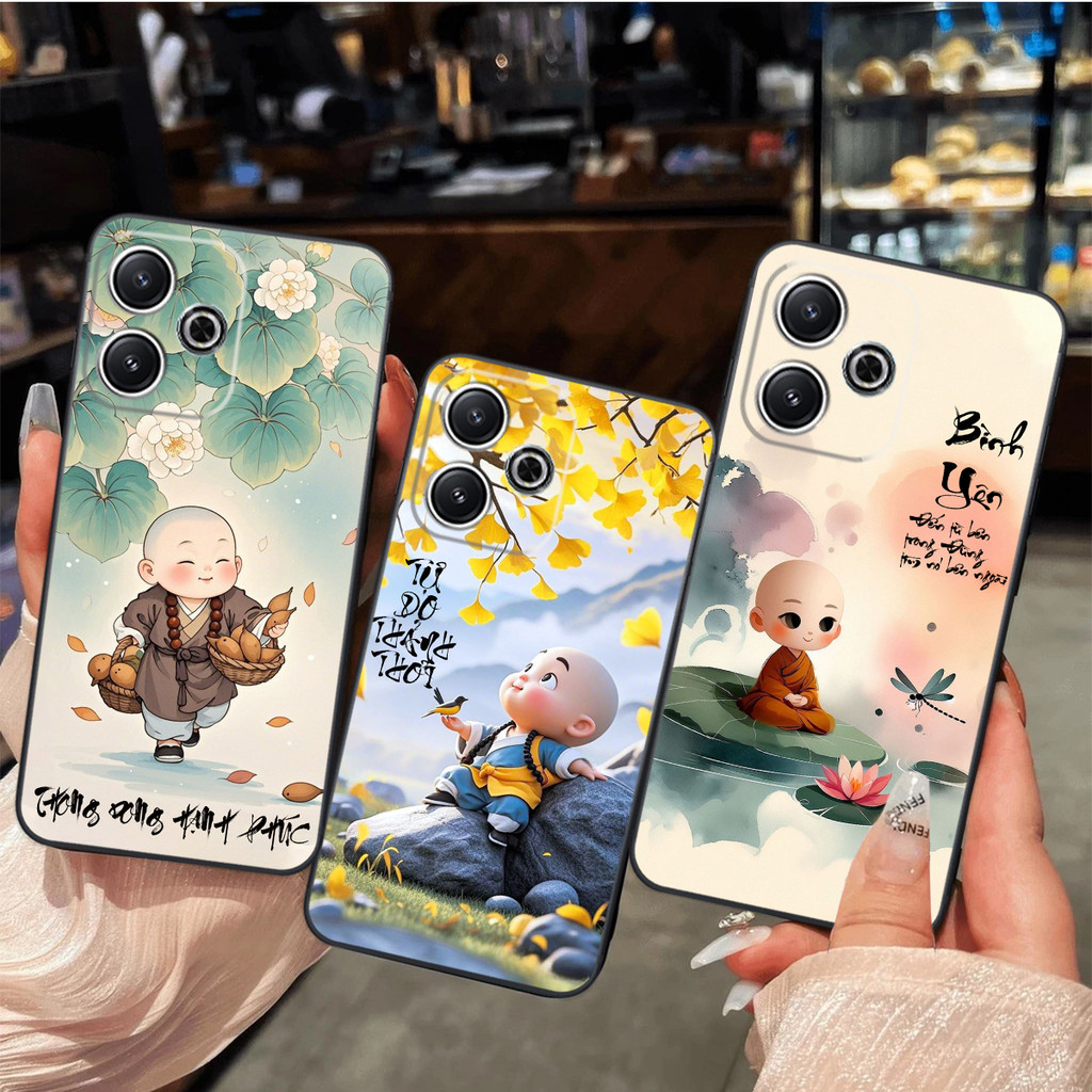 Ốp lưng Xiaomi Redmi 13 / Redmi 13X /Redmi 13 turbo Thư pháp bình an, Tâm an vạn sự an,Nhẫn