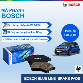 MÁ PHANH SAU BOSCH BLUE LINE KIA MORNING 1.0 1.2 ĐỜI 2011 ĐẾN 2020 [LM]