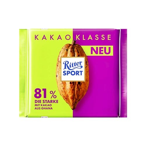Chocolate đen 81% cacao Ritter Sport 100g - Nam An Market
