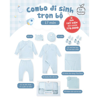 LP - Combo đi sinh La Pomme 17 món Hello World - Xanh - SS25.T7A