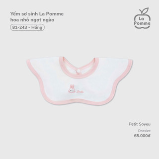 LP - Yếm sơ sinh La Pomme hoa nhỏ ngọt ngào - Hồng - SS25.T6A