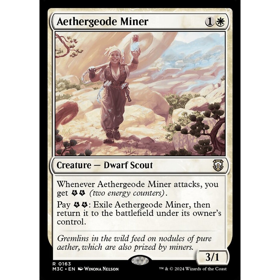 Aethergeode Miner - rare - normal - M3C - 163 - (Rare,Mythic) - Magic The Gathering