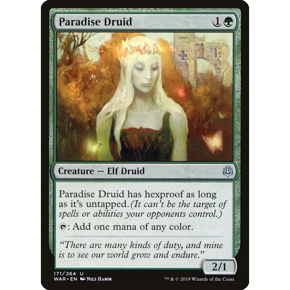 Paradise Druid - uncommon - normal - WAR - 171 - (Uncom, Common) - Magic The Gathering