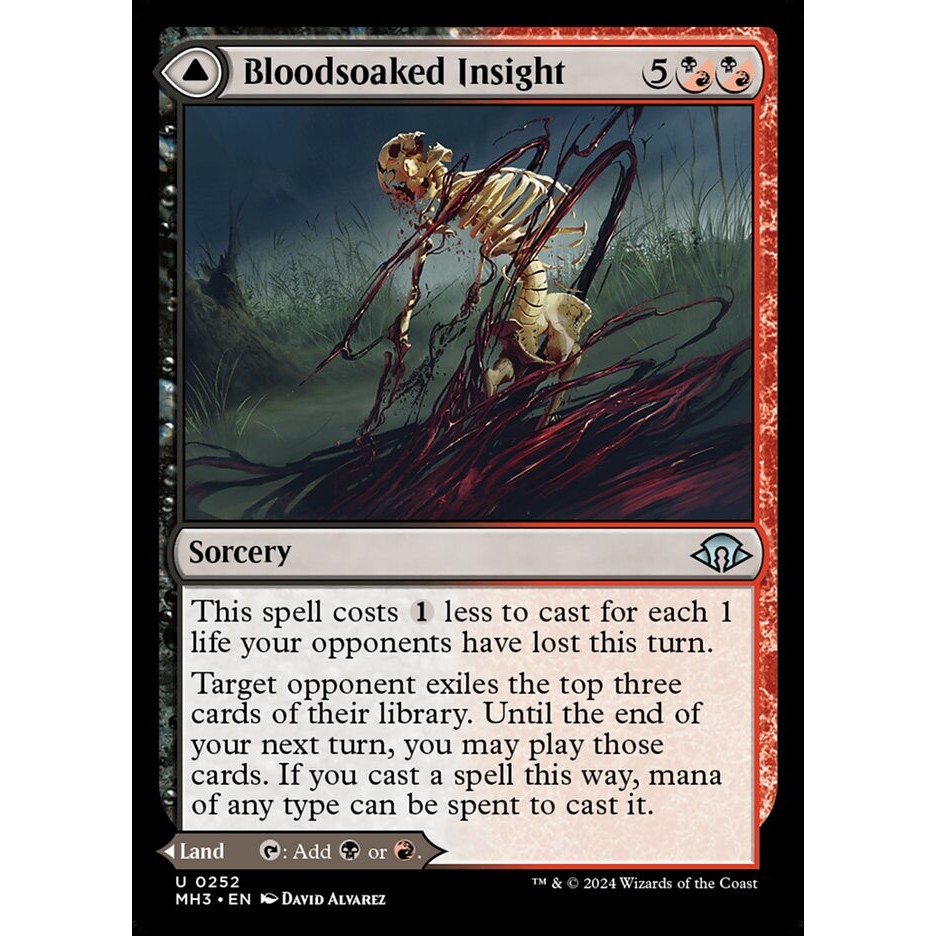 Bloodsoaked Insight // Sanguine Morass - uncommon - normal - MH3 - 252 - (Uncom, Common) - Magic The