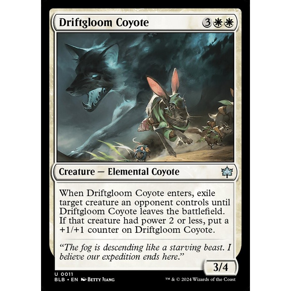 Driftgloom Coyote - uncommon - foil - BLB - 11 - (Uncom, Common) - Magic The Gathering