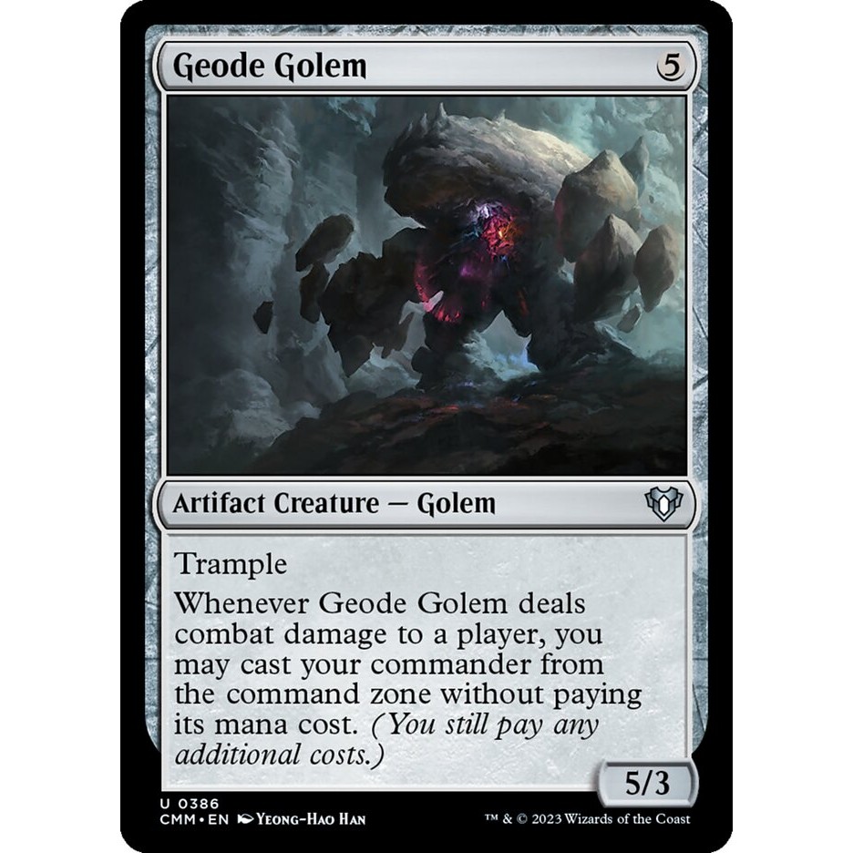 Geode Golem - uncommon - normal - CMM - 386 - (Uncom, Common) - Magic The Gathering