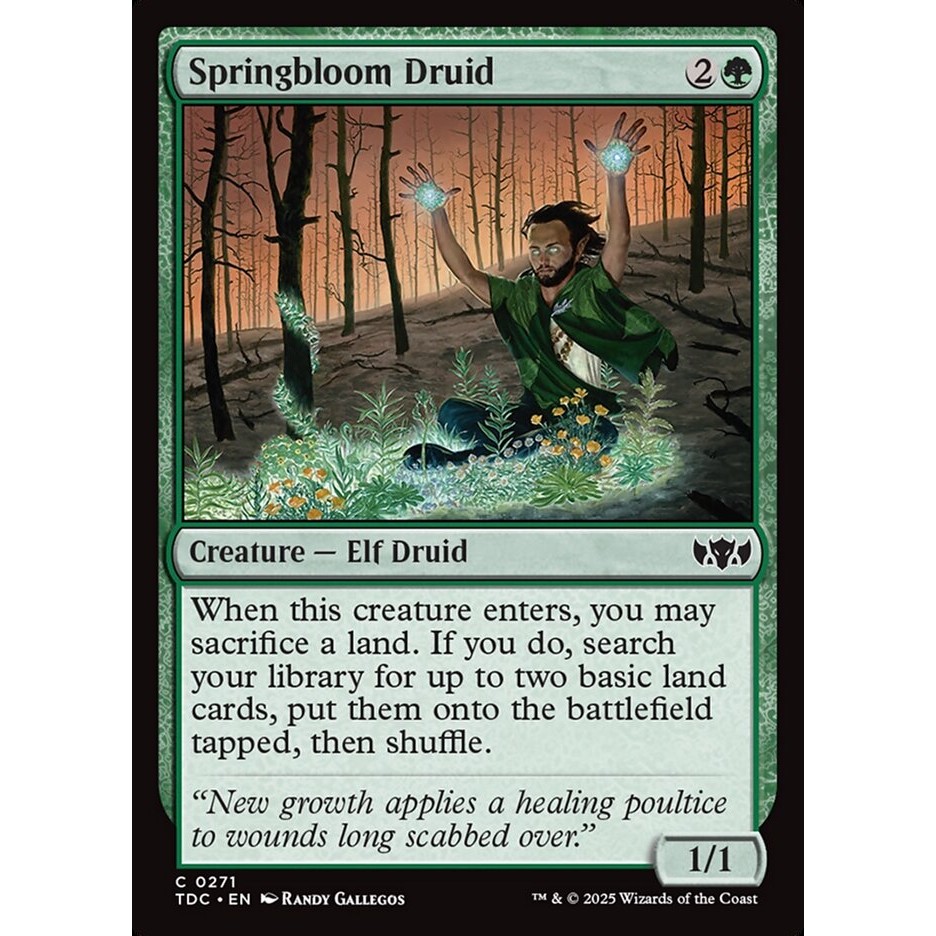 Springbloom Druid - common - normal - TDC - 271 - (Uncom, Common) - Magic The Gathering
