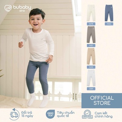 Quần legging dài BU Baby, quần legging trẻ em, quần legging bé trai bé gái mềm mại ấm áp | BSR410005