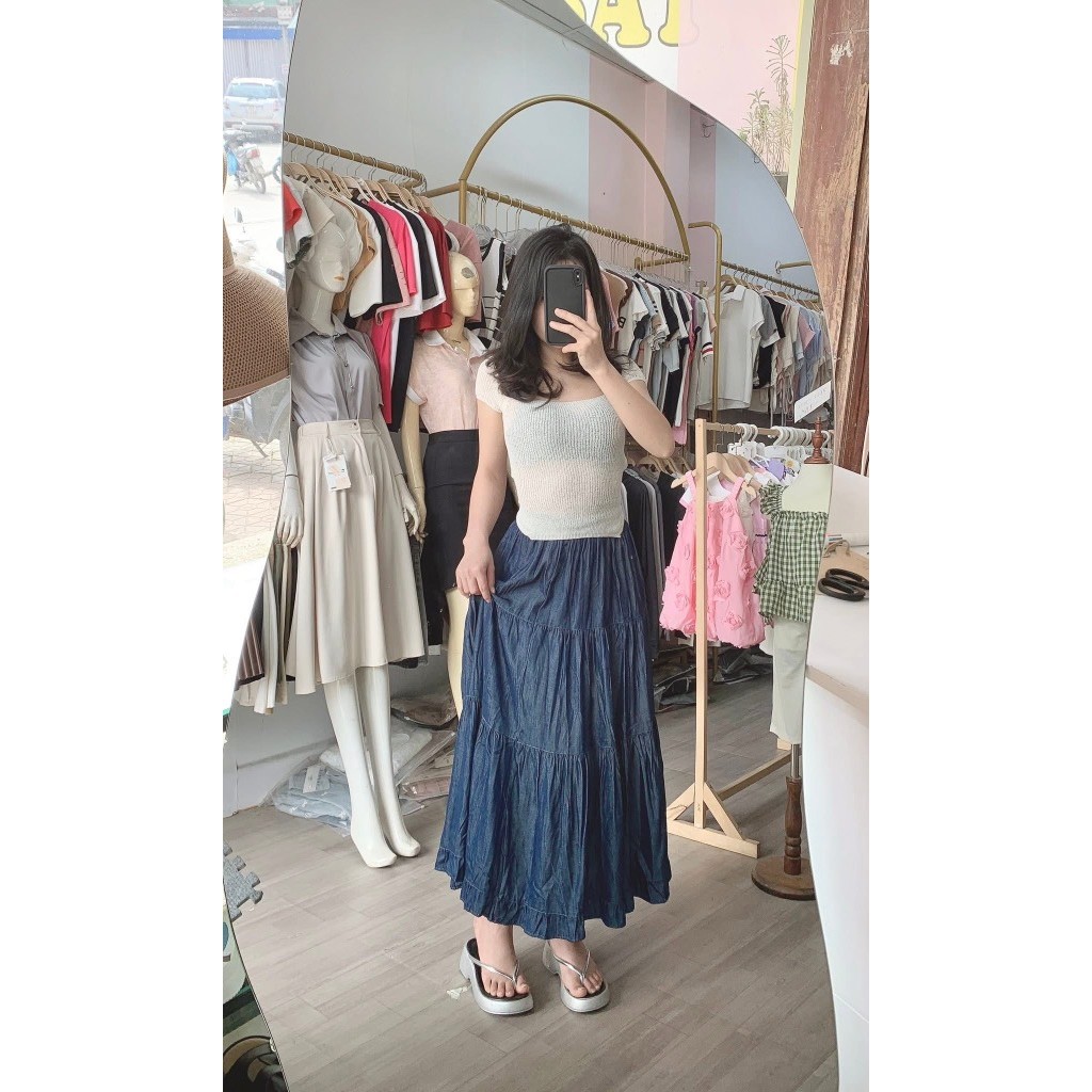 CV bò  giấy   dài  nữ , thời trang dễ phối đồ , hàng sẵn shop