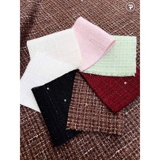 Vải Tweed kim sa 04 Cao Cấp Chính Phẩm May Áo Khoác, Váy, Đầm, Set Bộ [Vải Tân Phước] (giá bán 1m)