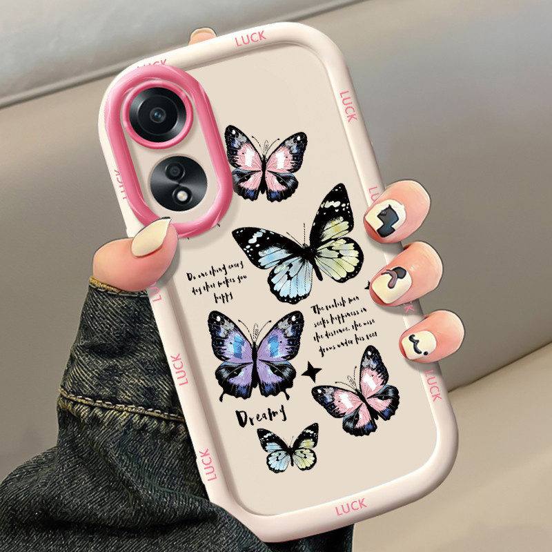 Ốp Lưng OPPO A58 4G A78 4G A58 5G A58X 5G A78 5G A1X 5G A2X 5G Ốp Silicon Case Dễ thương Bướm Nhỏ