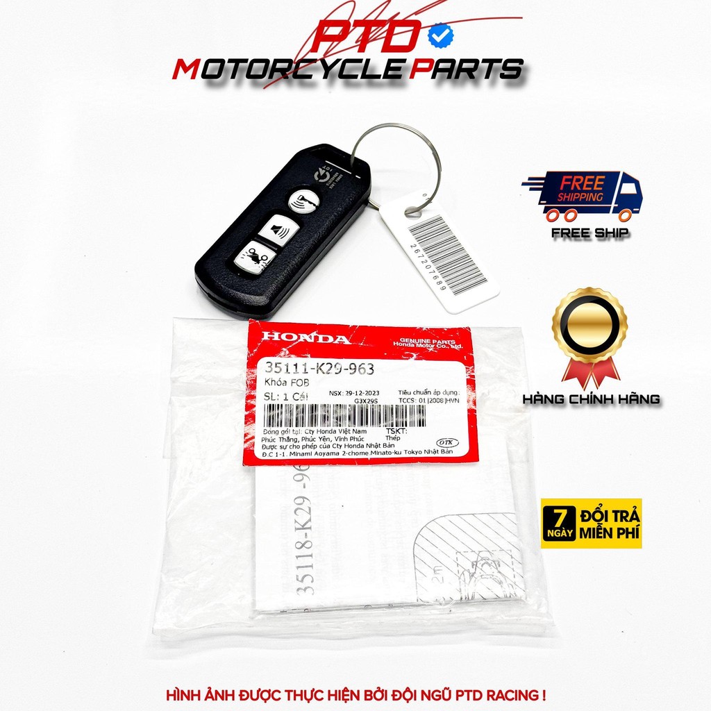 KHÓA FOB, HÀNG CHÍNH HÃNG HONDA VIỆT NAM ( 35111-K29-963  )