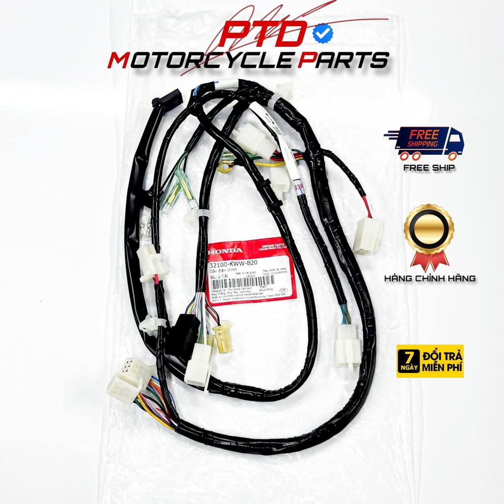 DÂY ĐIỆN SƯỜN HONDA , HÀNG CHÍNH HÃNG HONDA VIỆT NAM KWW ( 32100 - )