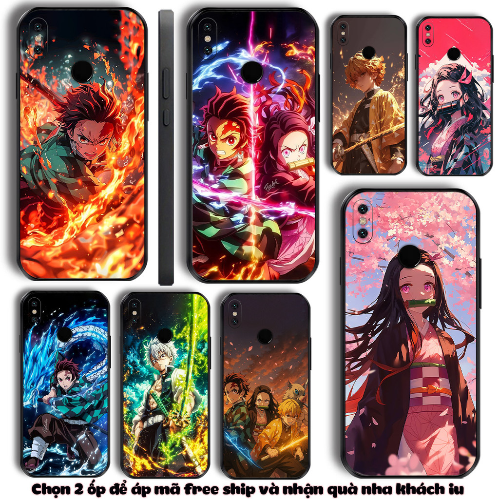 Ốp Xiaomi Mi 8 , Mi 8 Lite , Mi 8 SE , Mi 9 , Mi 9 SE tanjiro bamboo Kimetsu no Yaiba anime