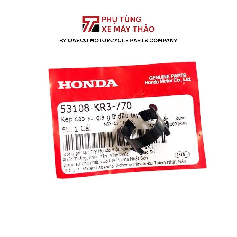 Kẹp cao su giá giữ đầu tay lái HONDA dùng cho nhiều loại xe  |53108-KR3-770_42