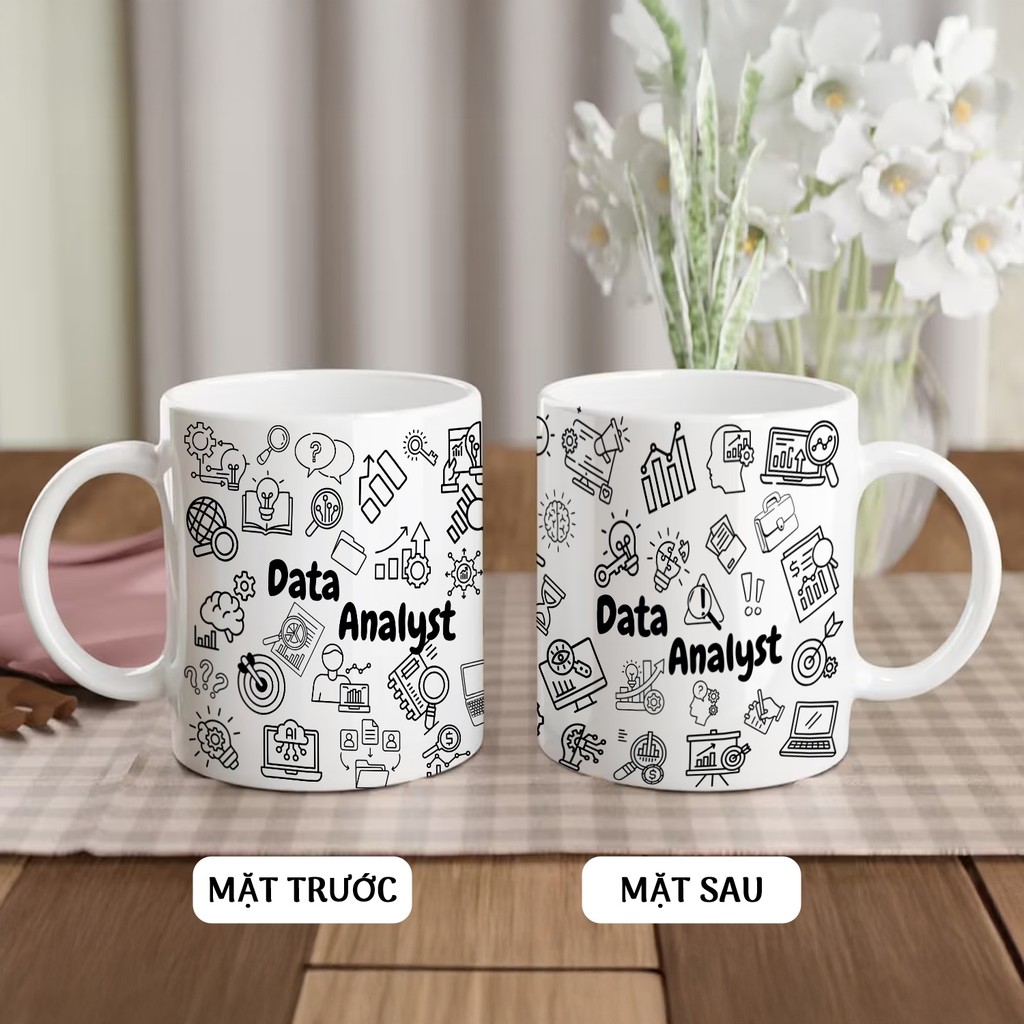 Cốc Sứ Data Analyst, Ly Sứ In Quà Tặng Nghề Nghiệp, Quà Tặng Sinh Nhật Đồng Nghiệp Bạn Bè Đáng Yêu, 