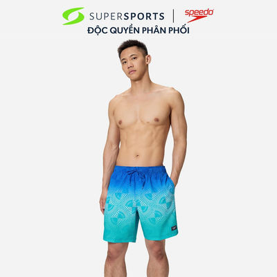 Quần Bơi Nam Speedo Print Redondo Edge Volley 18" - Xanh Dương - 8-004731002