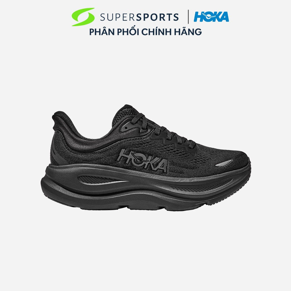Giày Chạy Bộ Nam HOKA Bondi 9 Wide - Đen - 1162013-BBLC