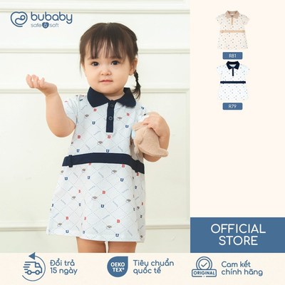 BU Baby Ponie Váy liền cộc tay Polo bé gái từ 7 đến 25 kg |Quần áo trẻ em cao cấp mềm mịn |PPN530300