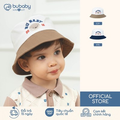 BU Baby Phụ kiện Mũ Bucket Bu Ponie bé trai bé gái cá tính | Quần áo sơ sinh cao cấp mềm mịn | AKK19BK00