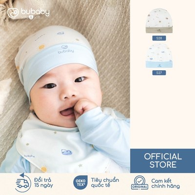 BU Baby Phụ kiện Mũ tròn newborn bé trai bé gái thoáng xinh yêu | Quần áo sơ sinh cao cấp mềm mịn | AVS192200