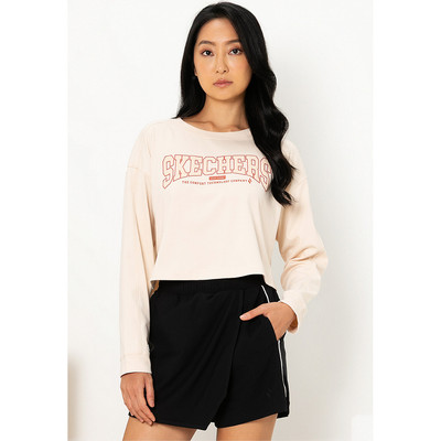Áo Thun Tay Dài Nữ Skechers Basketball Culture Long Sleeve Tee - SL325W427-000H Online Sale
