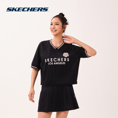 Áo Thun Tay Ngắn Nữ Skechers Game On Trendy Short Sleeve Tee - SL126W153-0018